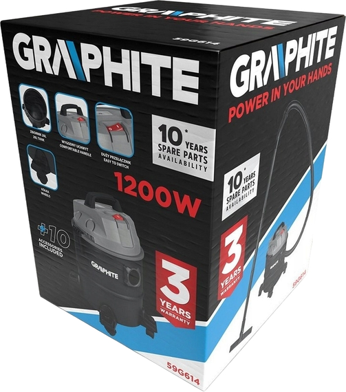 Пилосос професійний GRAPHITE 59G614 | Зображення 9