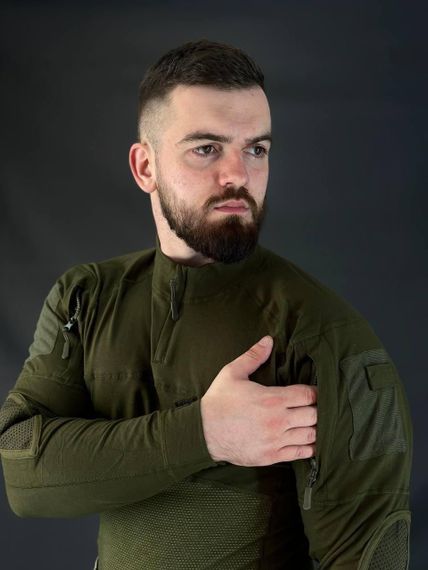 Комплект 4 в 1 Vanguard олива 🇺🇸 Костюм Olive Софт Шел + Термобілизна Esdy + Ботінки Esdy Автошнурівка +Убакс | Зображення 1
