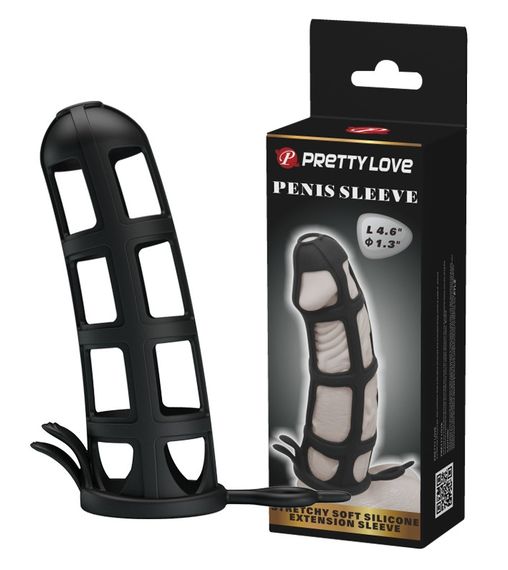 Стимулююча ажурна насадка Penis Sleeve, BI-026235 Sex Aura