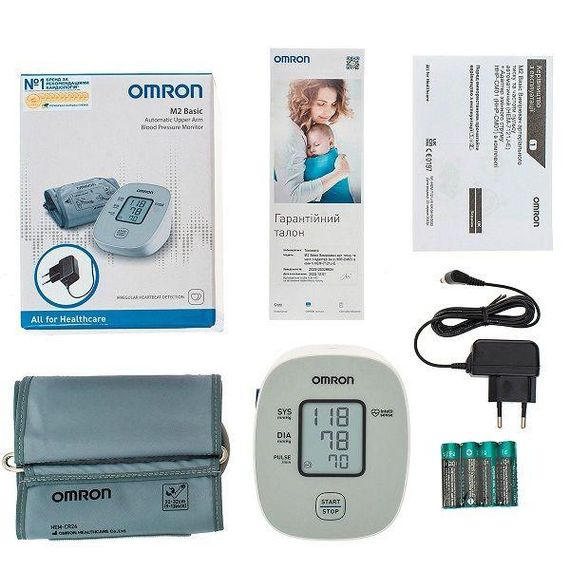 Тонометр Omron M2 Basic (HEM-7121j-e) с адаптером аналог M2 basic ARU гарантия 5 лет | Зображення 4