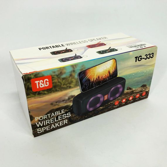 Портативна колонка TG333 2x5W з RGB підсвічуванням. SP-259 Колір: червоний | Зображення 1