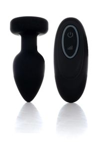 Анальна вібропробка - Silicone Black Plug Disco Flashlight sexstyle