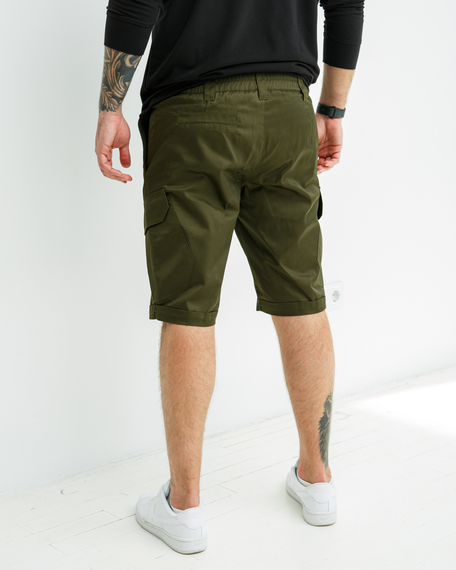 Мужские шорты-карго с пятью карманами BD0005 цвет хаки, размер L | Зображення 3