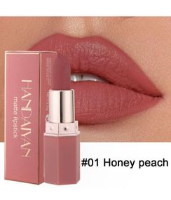 Нюдова матова помада HANDAIYAN Matte Lipstic №01 Honey Peach