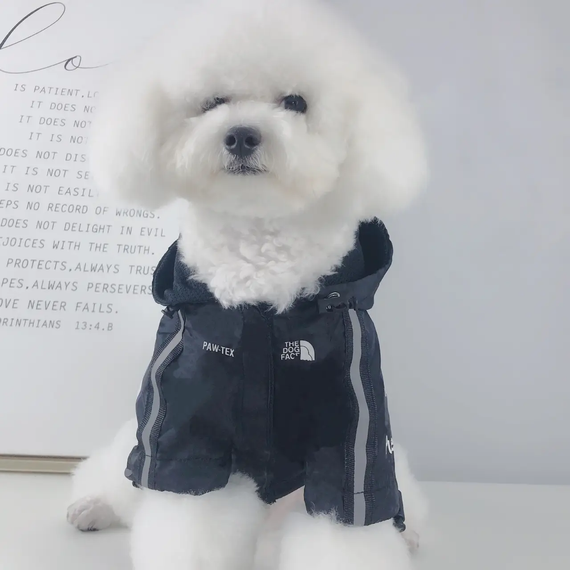 Куртка ветровка з тонкою підкладкою водонепроникна the dog face для собак чорна M розмір | Зображення 6