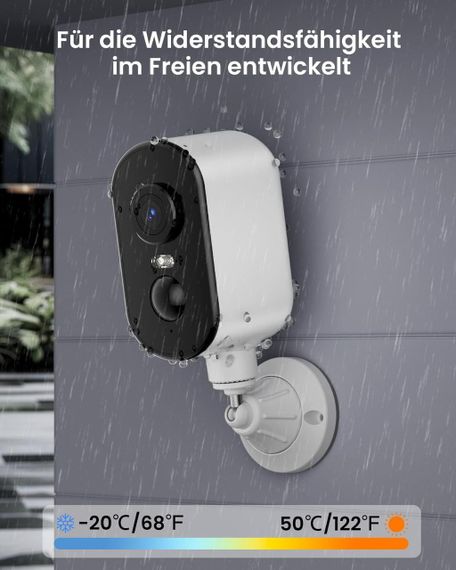 Вулична камера відеоспостереження WiFi бездротова з акумулятором 2K 3MP IP65 виявлення руху нічне бачення двосторонній звук | Зображення 4