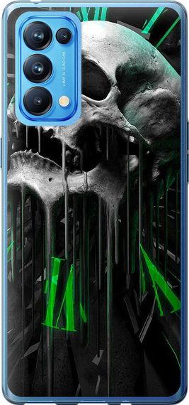 Чехол на Oppo Reno5 Pro Череп-часы "4100u-2239-17620"