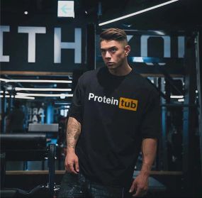 Футболка мужская с принтом повседневная M Черная