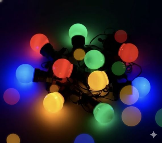 Гірлянда вулична різнобарвні кулі 5 м/10 лампочок/IP65 SFK-47 | Зображення 3