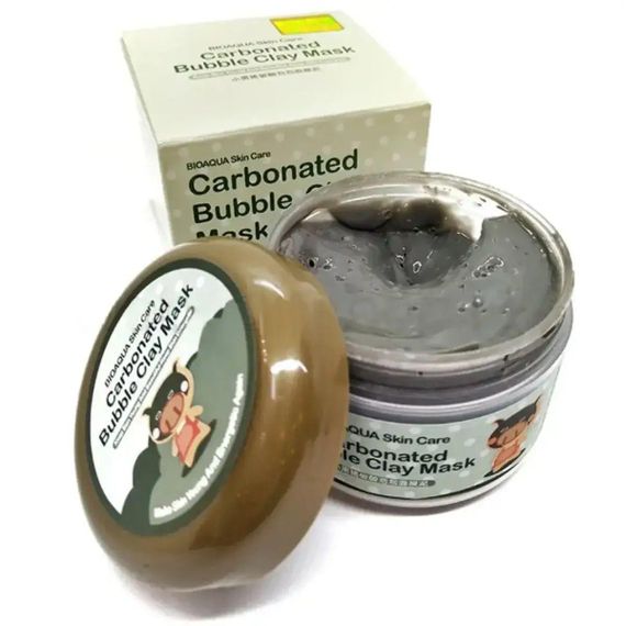 Пузырьковая маска для лица Bioaqua Carbonated Bubble Clay Mask с каолиновой глиной, 100 г | Зображення 1