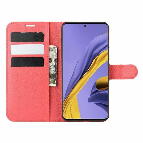 Чехол-Книжка с карманами для карт на Samsung Galaxy A51 цвет Красный | Зображення 1