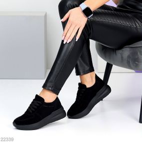 Базовые черные замшевые кроссовки натуральная замша, модель в ассортименте 39