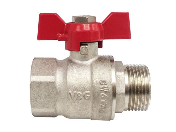 Кран кульовий Valogin Optima 1" ВЗ червоний метелик VG-101103 1/22 шт | Зображення 1