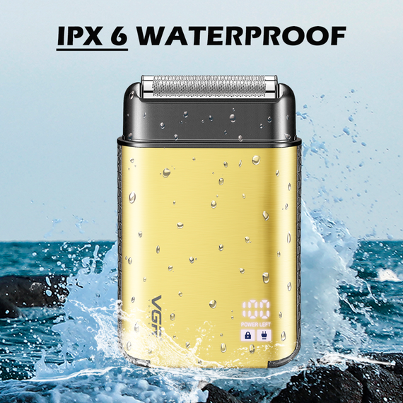 Электробритва VGR V-359 шейвер GOLD, двойное лезвие, Travel lock, LED дисплей | Зображення 3