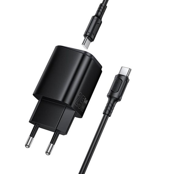 МЗП Borofone BAS84A Star PD25W (1USB-C) + кабель Type-C to Type-C Black | Зображення 4