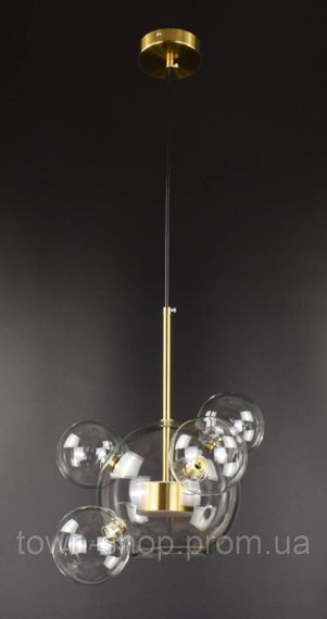 Люстра потолочная LED AA397-200+4-ab Латунь 40-130х35х35 см. | Зображення 5