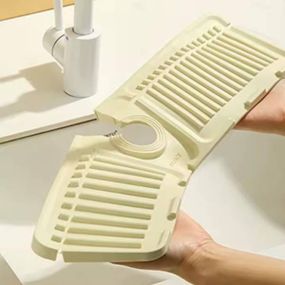 Килимок бризковик на кран Drain mat LY-692 Бежевий