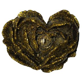 Свеча низкотемпературная в виде розы (шимер+глитер) GlowKink черная, L sexstyle