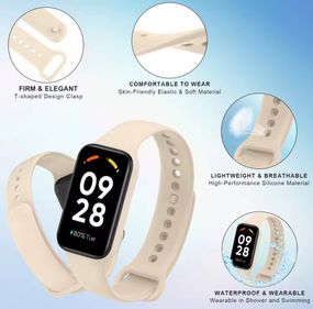Ремінець Xiaomi Mi Smart Band 8 Active/Redmi Smart Band 2 бежевий