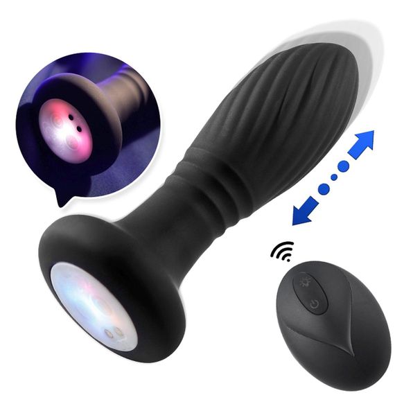 Анальна пробка - Thrusting Anal Plug Black Sex Aura | Зображення 1