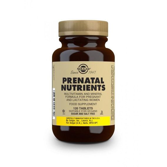 Вітамінно-мінеральний комплекс Solgar Prenatal Nutrients, Multivitamin & Mineral 120 Tabs