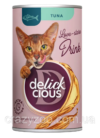 Вологий корм для котів Delickcious Напій з тунцем 140 г D6251203