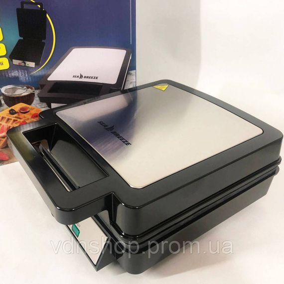 Вафельниця з безпечним покриттям SeaBreeze SB-0101 1200 Вт, Бюджетна вафельниця Дешева WU-95 | Зображення 8