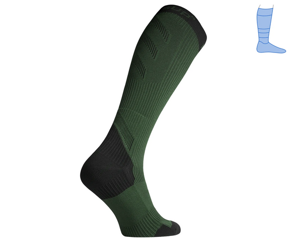 Компресійні гольфи «LongDry PRO» демісезонні чорно-зелені | Зображення 2