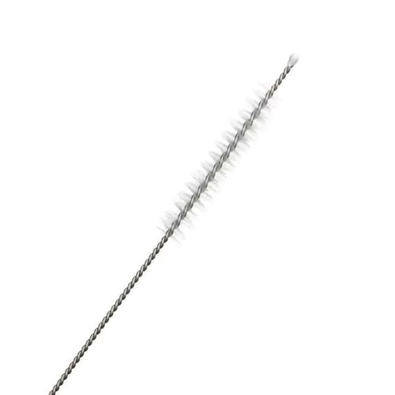 Набор многоразовых ложек-трубочек 6 шт для напитков 19.5 см с щеткой для мытья из нержавеющей стали Бронзовый HP-20-55 | Зображення 4