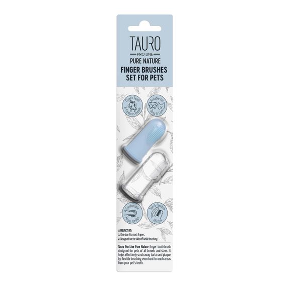 Зубная щетка для собак и котов Tauro Pro Line, 2 шт