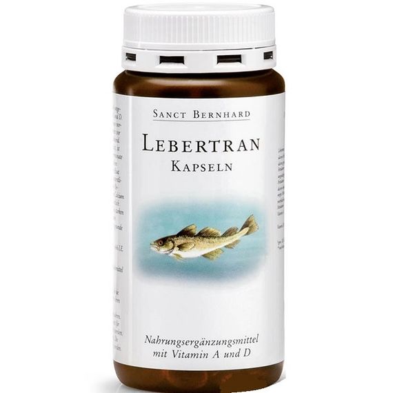 Жир із печінки тріски Sanct Bernhard Lebertran 500 mg 200 Caps