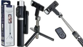 Монопод для селфі з триногою з Bluetooth-пультом та LED-підсвіткою XPRO PD-P70S-1 чорний (MAW-43788_334)