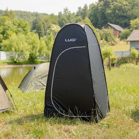 Палатка душ-туалет для кемпинга автомат 120×120×190 (см) тент для душа и туалета туристический LU-015DB Черный | Зображення 2
