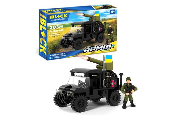 Конструктор IBLOCK. PL-921-488. Армія, UTV, 203дет., 1 фігурка у коробці р. 37,5*6*25*5см (розмір виробу 12*6*10см