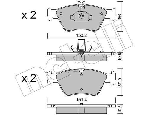 Колодки тормозные передние Mercedes Benz C-class W202 S202 E-class W210 S210 CLK-class C208 SLK 93-04 | Зображення 1