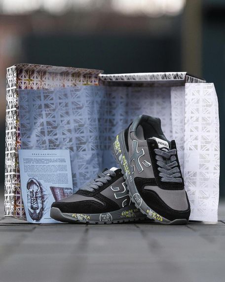 Чоловічі кросівки PREMIATA Mick Black Grey | Зображення 1
