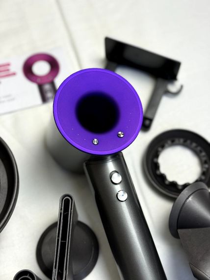 Фен Super Hair Dryer фіолетовий з іонізацією та турборежимом 5 насадок | Зображення 7