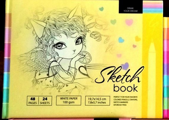 Sketchbook | альбом для скетч маркеров | скетчбук для рисования | блокнот для скетчинга  24 листа 8250-2113 |