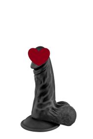 Фалоімітатор із присоскою Real Body — Real Mike Black, TPE, діаметр 3,8 см Sex Aura