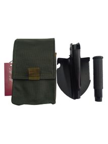 Складна міні лопата MFH чорна в чохлі M&M Вид 2 Olive green хакі (213507)