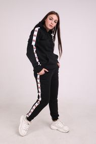 Штаны утеплённые чёрные с лампасами Ellesse