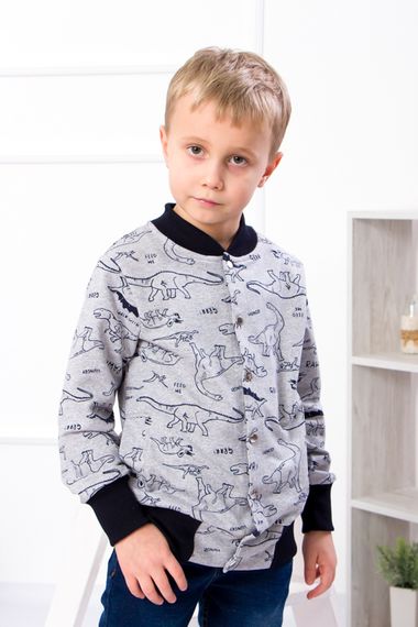 Бомбер для хлопчика Носи своє 146 Сірий (p-6672-66812)