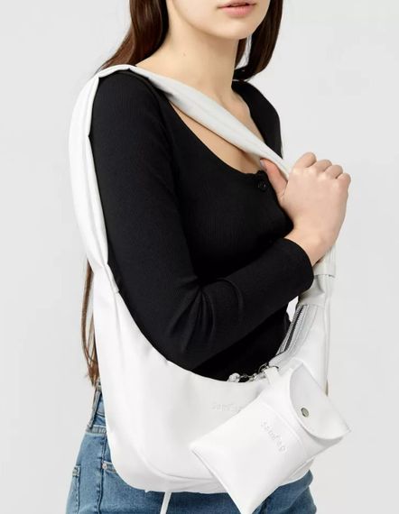 Сумка жіноча Sambag HOBO S белый 30 х 13 х 8 см (53100008) | Зображення 3