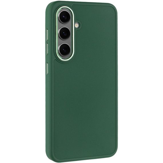 TPU чехол Bonbon Metal Style для Samsung Galaxy S24+ Зеленый / Army green