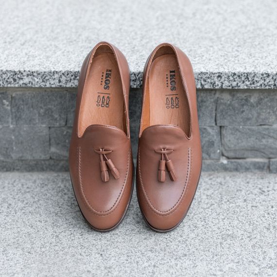 Світлі чоловічі туфлі лофери Ikos 44  розмір | Зображення 2