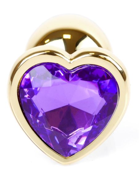Анальний затор Boss Series - Jewellery Gold Heart PLUG Purple S, BS6400043 sexstyle | Зображення 2