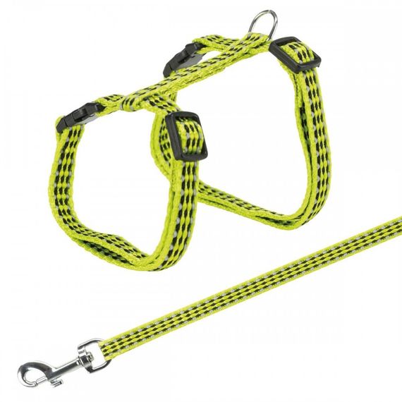 Шлейка з повідцем Trixie для котів світловідбиваюча нейлон 22-42 см/10 мм | Зображення 3