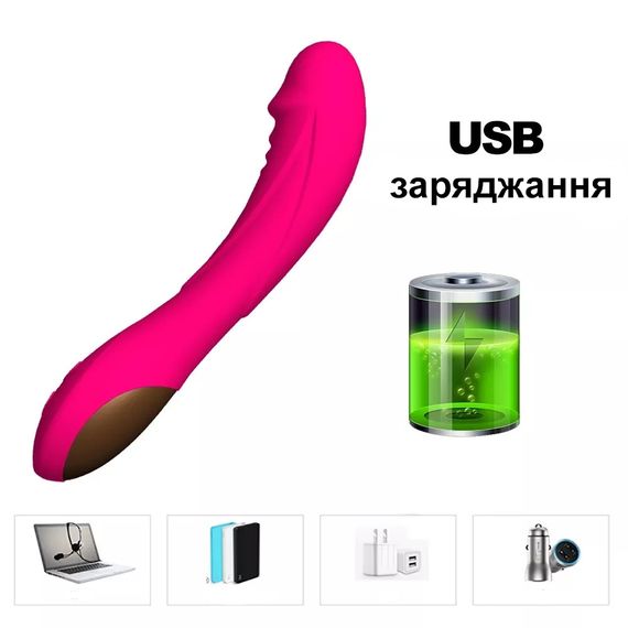 Вибратор для стимуляции зоны G и клитора (USB, фиолетовый) | Зображення 4