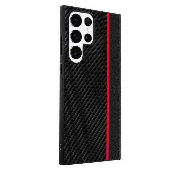Чехол накладка Primolux CFC для Samsung Galaxy S22 Ultra (SM-S908) - Black&Red | Зображення 2