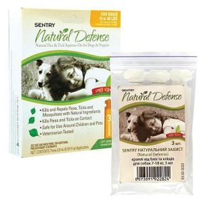 Sentry Natural Defense СентР капли от блох и клещей для собак 7-18 кг 3 мл,